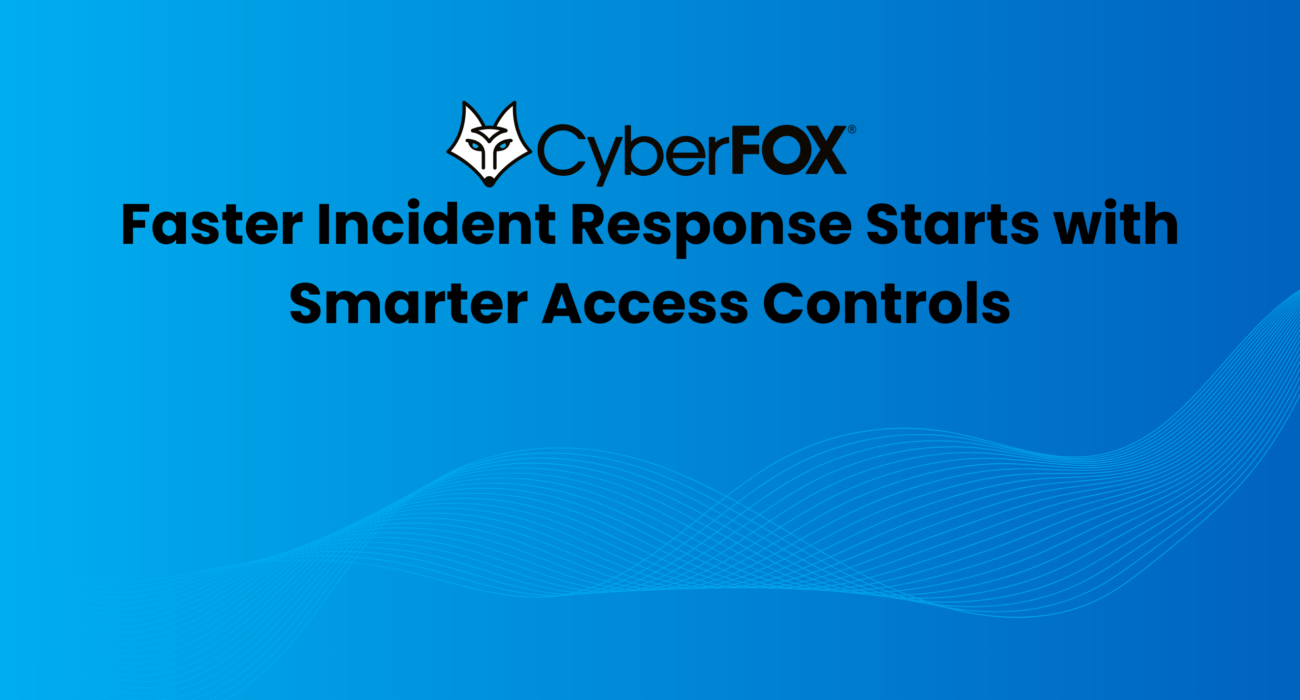Access controls text on blue overlay graphic