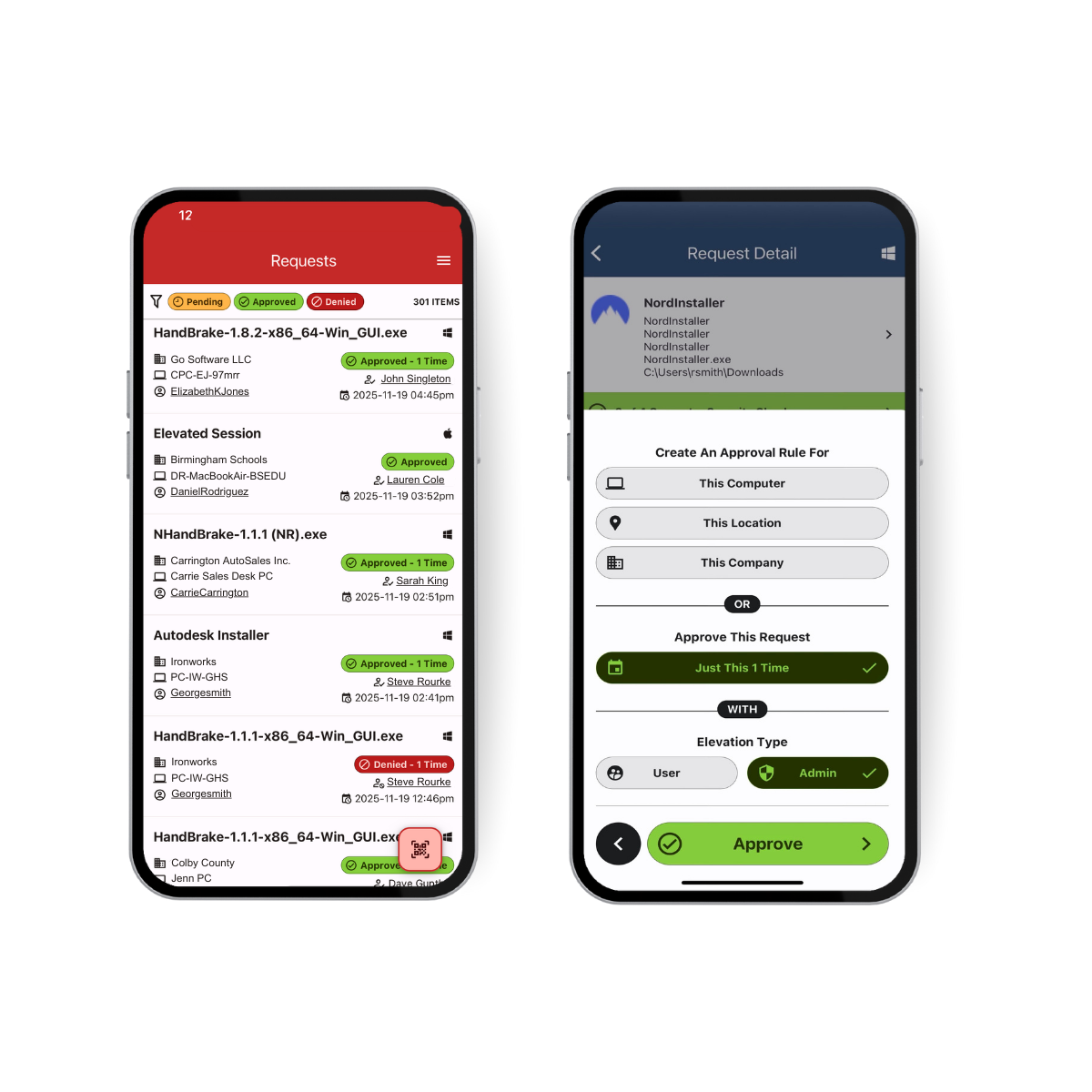 AutoElevate software on mobile phones