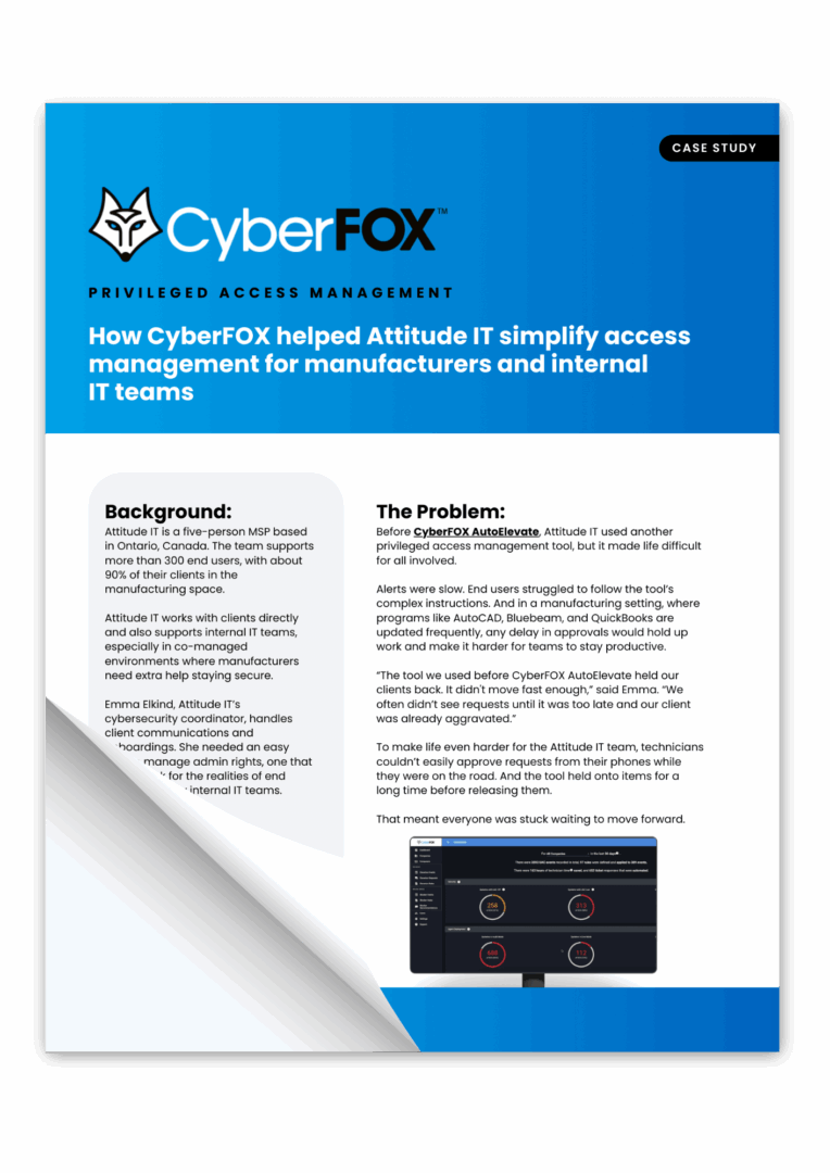 Attitude IT Case Study CyberFOX AutoElevate