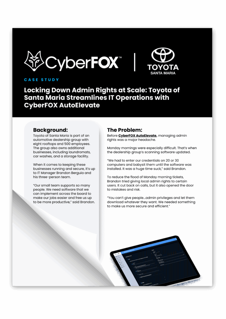 Mockup - Toyota Automotive Group Case Study CyberFOX AutoElevate