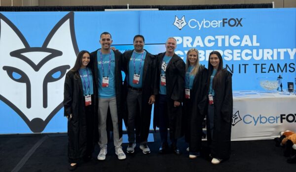 CyberFOX professionals and IT security certified experts with CEO David Belline at a recent industry event booth in 2026