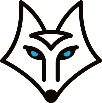 CyberFOX, IT Cybersecurity Company represented by a white fox with blue eyes